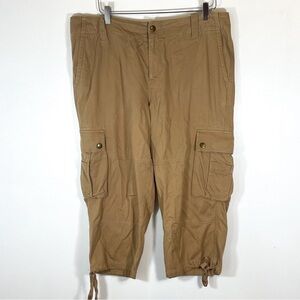 Ralph Lauren Cargo Crop Tan Neutral y2k 90’s pants size 14